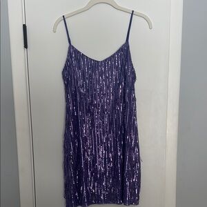 Purple Sequin Dress